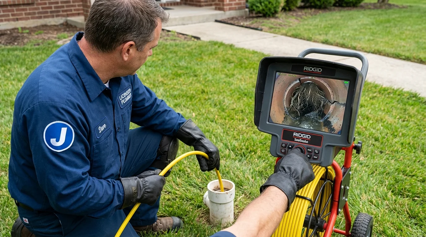 Sewer camera inspection being performed by Johns Plumbing LLC in Bodega Bay
