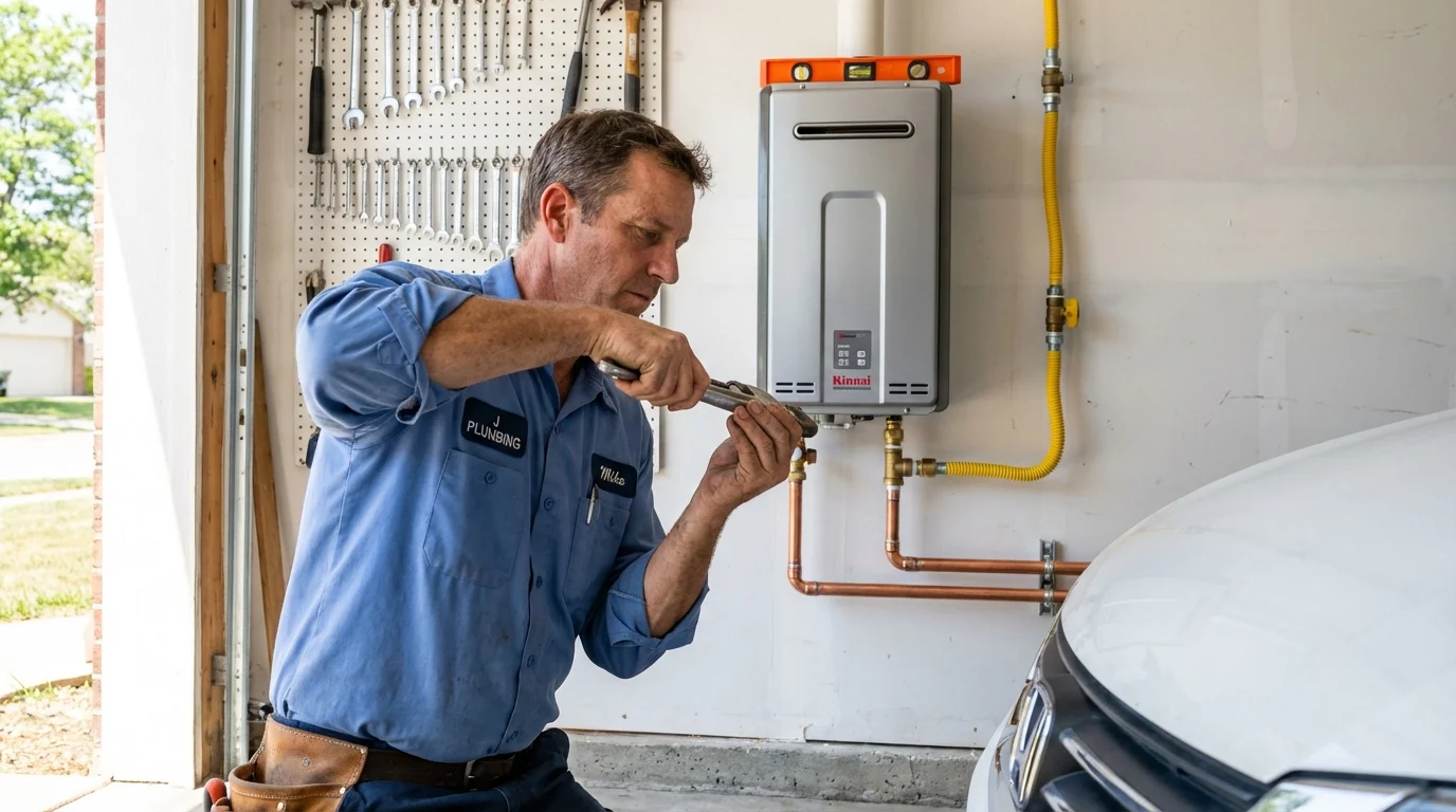 Tankless water heater installation by a Johns Plumbing LLC plumber in Bodega Bay